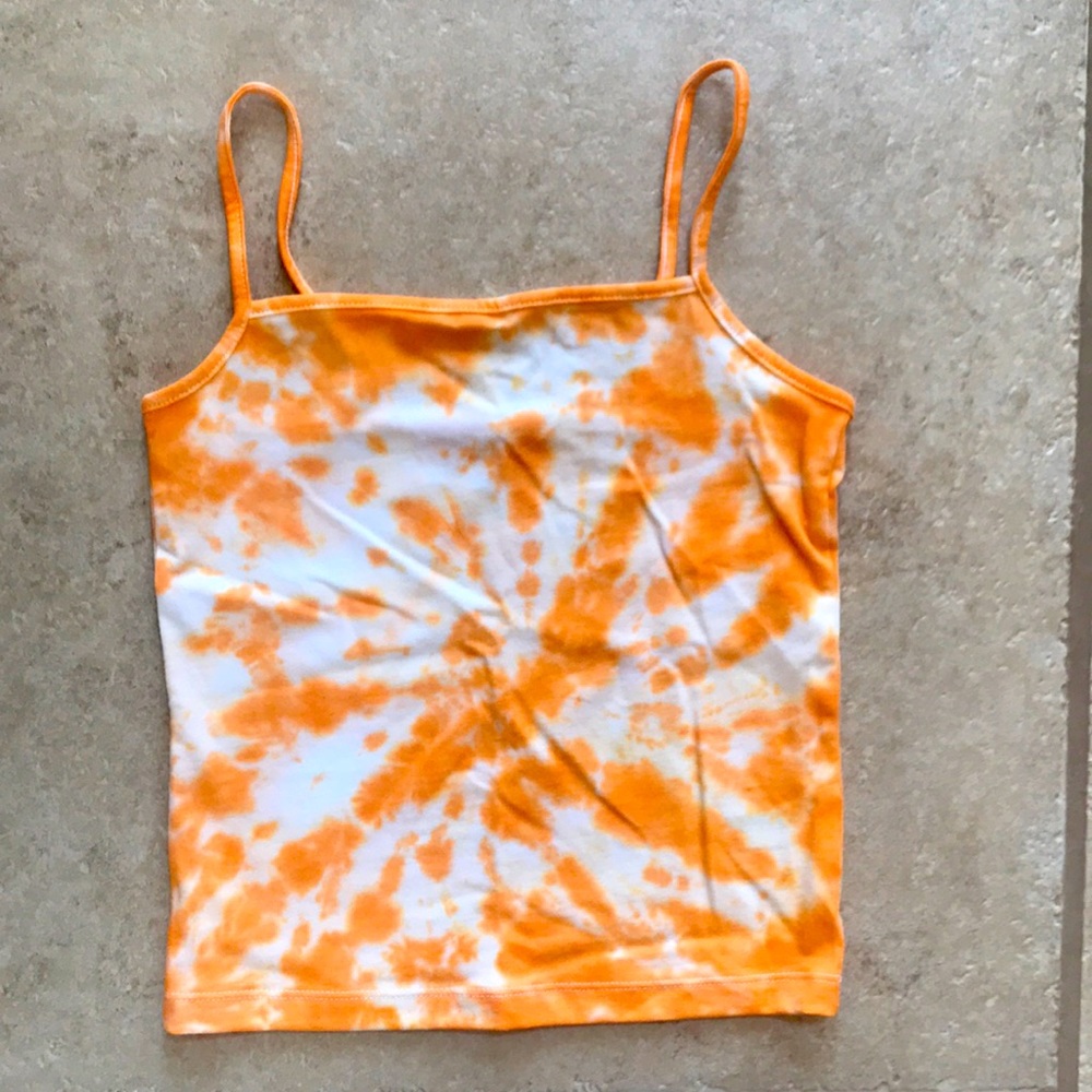NEW Orange Tie Dye Cropped Tank